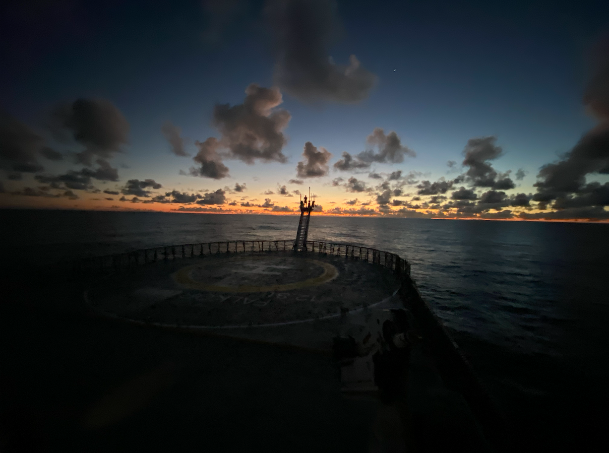 Dusk from the bow