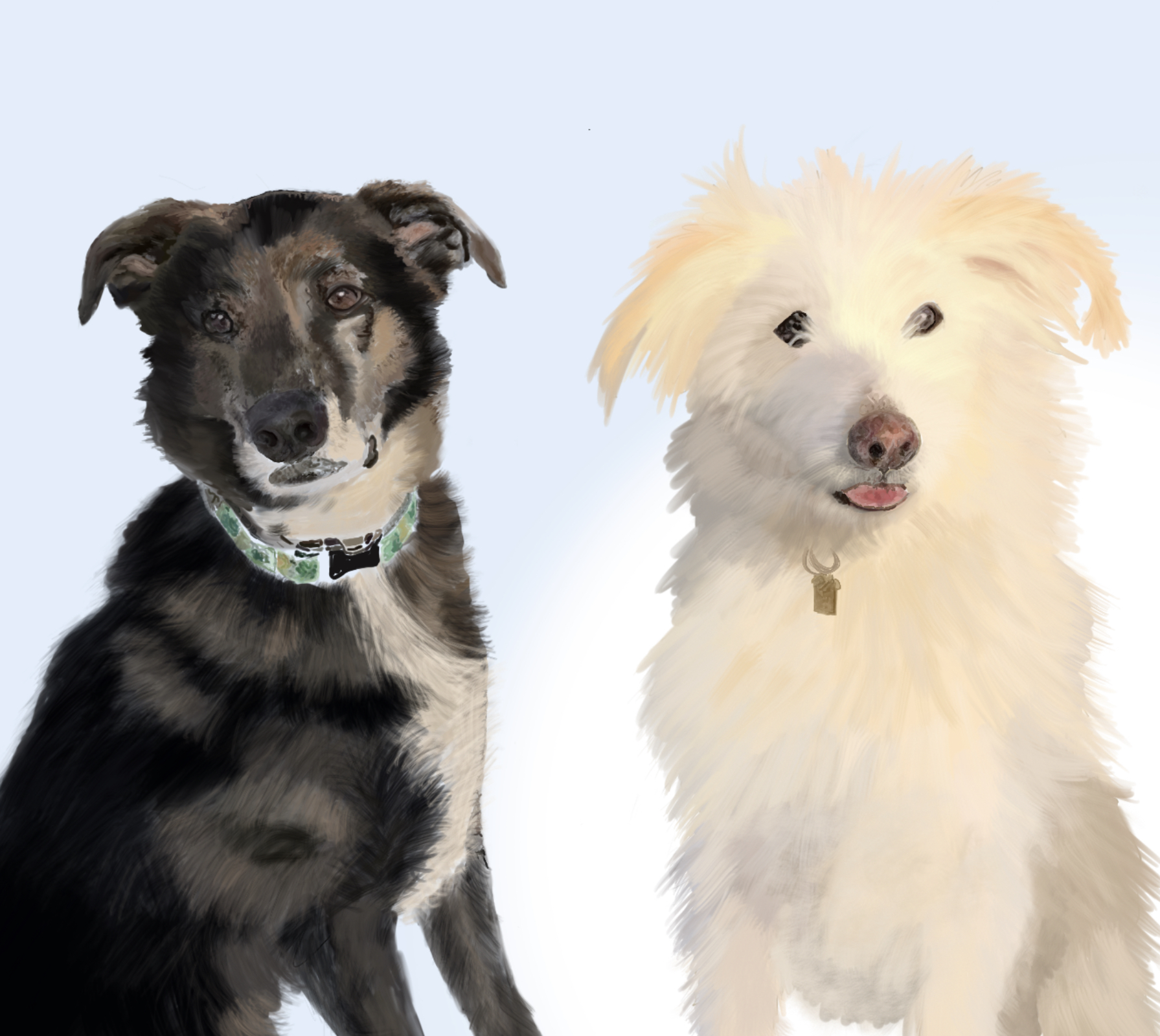 Dog portrait — digital painting